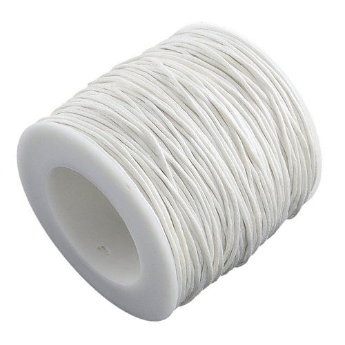 Fil coton ciré blanc 1 mm x 5 m