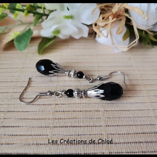 Kit boucles d'oreilles acier inoxydable et goutte