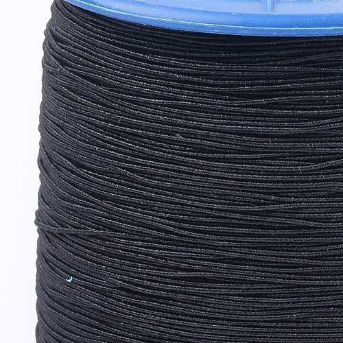 Fil élastique noir 0.6 mm x 5 m