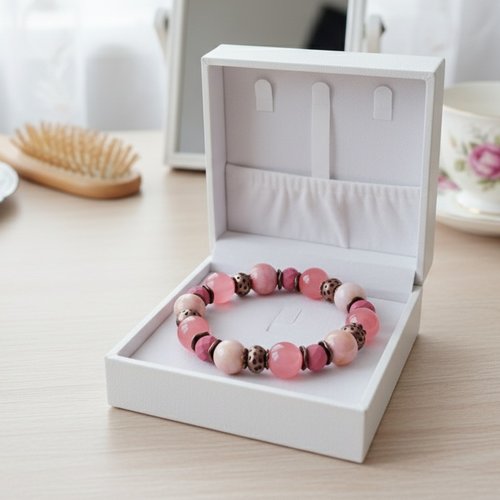 Kit bracelet fil élastique perles jade orangé