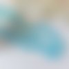 50 perles en verre à facette 6 x 4 mm bleu ciel