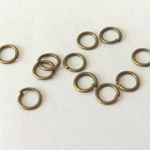 50 anneaux 5 mm bronze