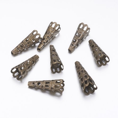 100 coupelles cônes 22 mm bronze
