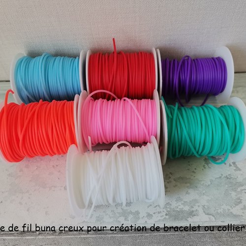 Cordon buna creux caoutchouc 2 mm