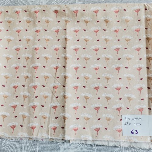 Tissu coton imprimé 130 x 50 cm