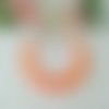 50 perles en verre 4 mm orange tréfilé blanc