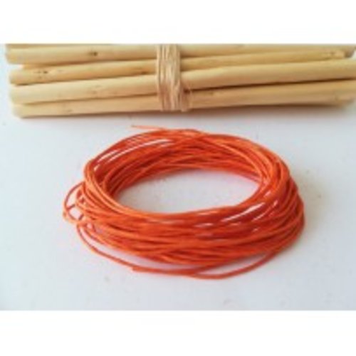 Fil coton ciré orange 1 mm x 5 m