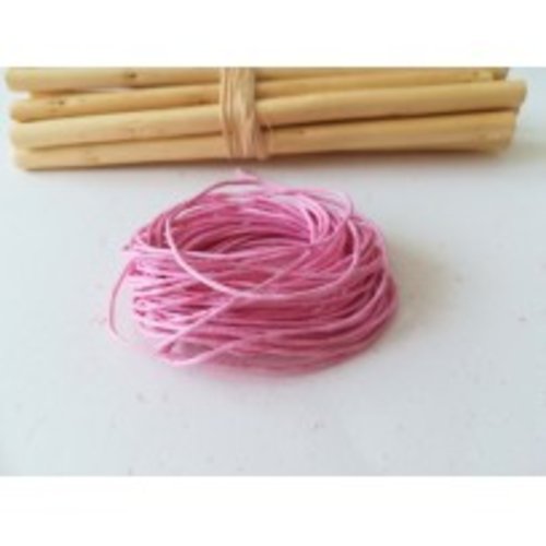 Fil coton ciré 1 mm rose x 2 m