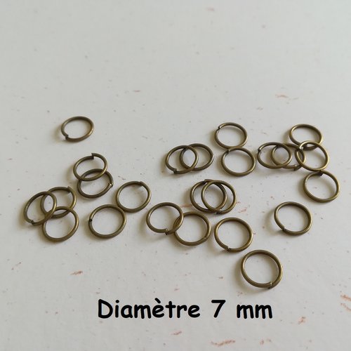 50 anneaux 7 mm bronze