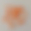 20 perles en verre effet caoutchouc 8 mm orange - fin de série