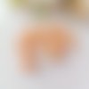 10 perles en verre ronde 10 mm orange clair