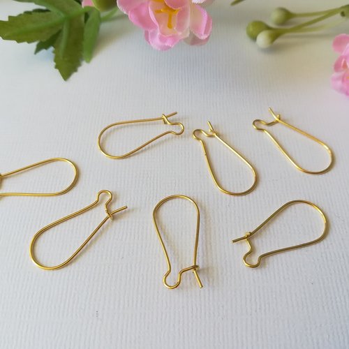 20 dormeuses 24 x 11 mm doré