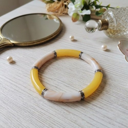 Kit bracelet fil élastique et perles incurvées