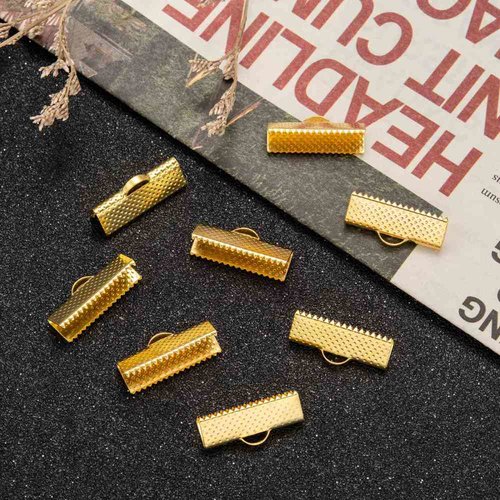 50 fermoirs griffes 20 mm doré