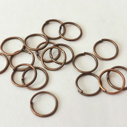 100 anneaux 8 mm cuivre rouge