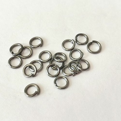 50 anneaux 4 mm gunmétal