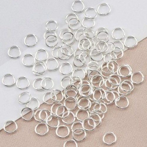 100 anneaux 6 mm argenté