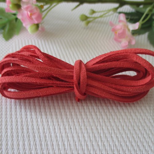 Suédine 3 mm corail x 2 m