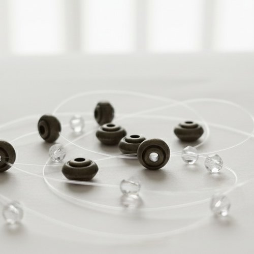 56 perles métal toupie 6.5 mm bronze