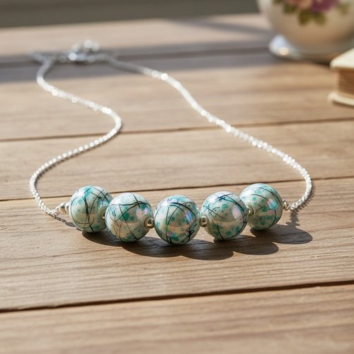 24 perles acrylique rondes 10 mm multicolores