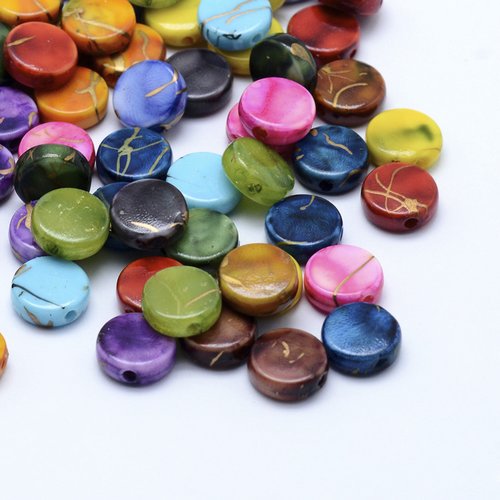 50 perles acrylique palet 8  mm