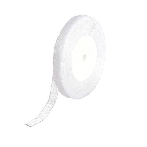 5 m ruban organza 10 mm blanc