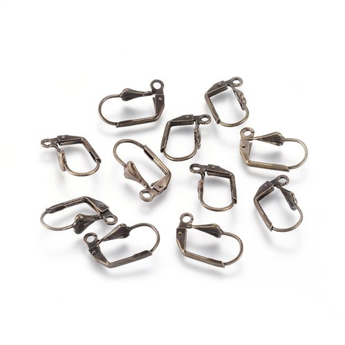 4 dormeuses à levier 16 x 8 mm bronze