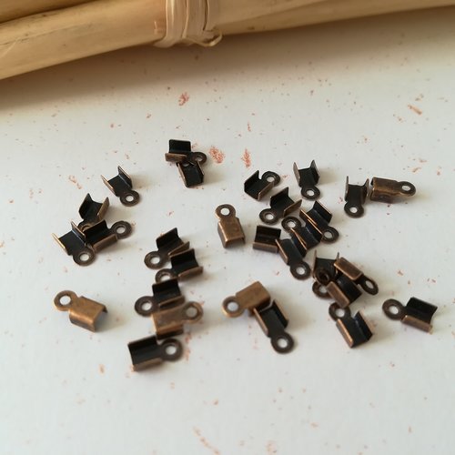 50 embouts serre fil 6 x 2 mm cuivre rouge