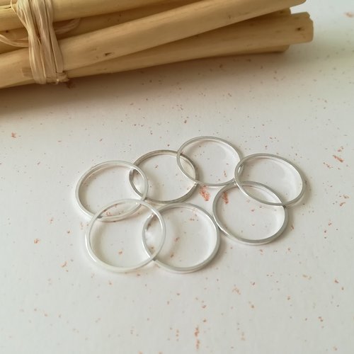 50 anneaux fermés connecteurs 16 mm argenté