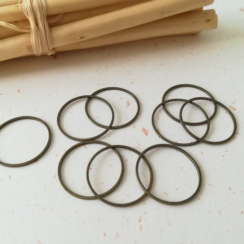 20 anneaux fermés connecteur 16 mm bronze