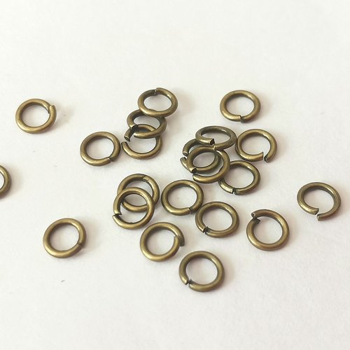 200 anneaux 4 mm bronze