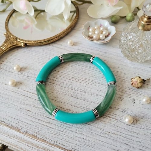 Kit bracelet fil élastique et perles incurvées