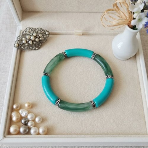 Kit bracelet fil élastique et perles incurvées