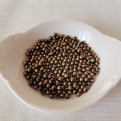100 perles métal intercalaire 3 mm bronze