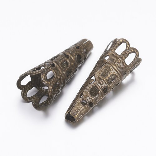 20 coupelles cônes 22 mm bronze