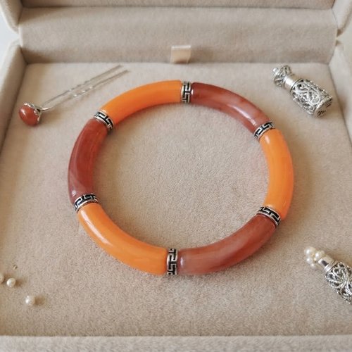 Kit bracelet fil élastique et perles incurvées