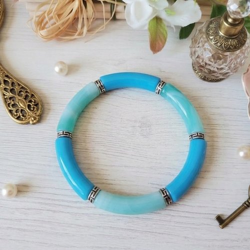 Kit bracelet fil élastique et perles incurvées