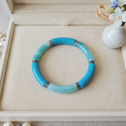 Kit bracelet fil élastique et perles incurvées