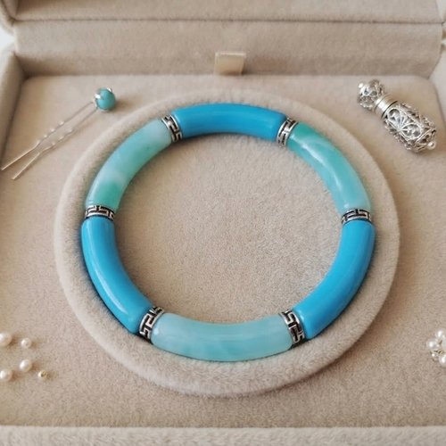 Kit bracelet fil élastique et perles incurvées