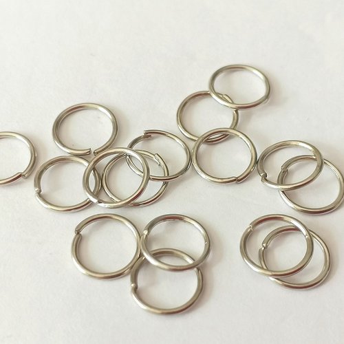 50 anneaux 8 mm argent mat