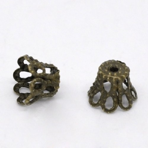 50 coupelles cônes 6 mm bronze