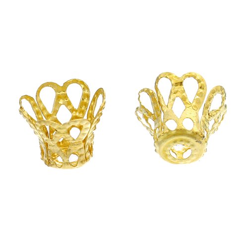 50 coupelles cônes 9 x 7 mm doré