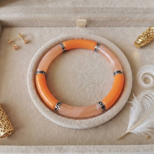 Kit bracelet fil élastique et perles incurvées