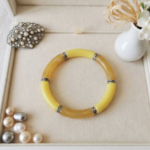 Kit bracelet fil élastique et perles incurvées