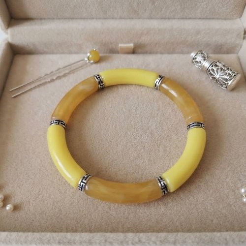 Kit bracelet fil élastique et perles incurvées