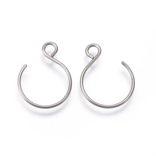 20 crochets d'oreilles acier inoxydable
