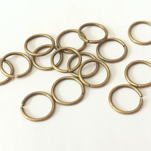 50 anneaux 9 mm bronze