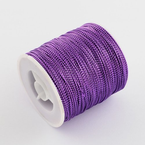 5 m fil métallique tressé 0.8 mm violet