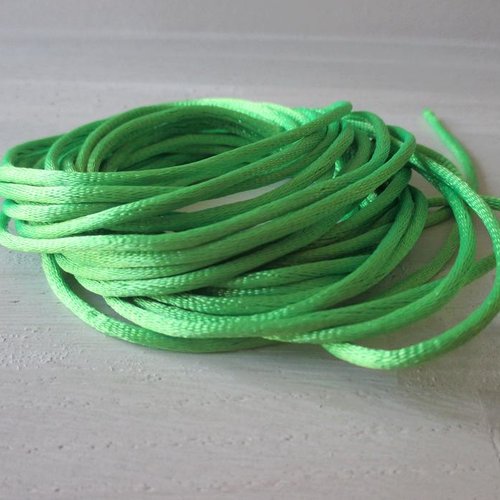 Fil nylon 2 mm vert fluo x 1 m