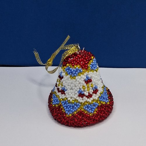 Cloche cœur en perles